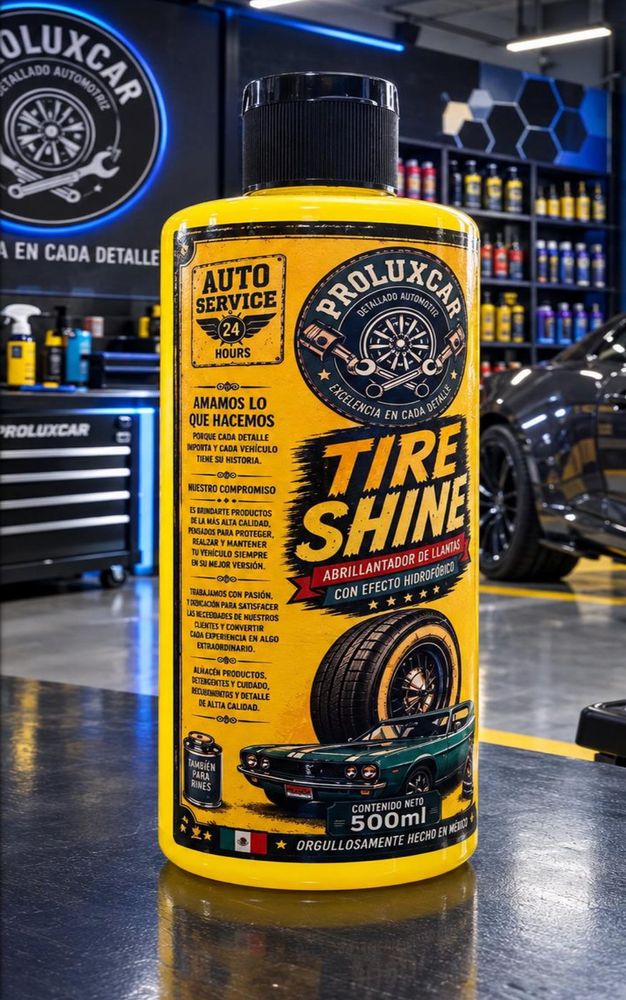 Abrillantador para Llantas Tireshine de Proluxcar, 500 ml